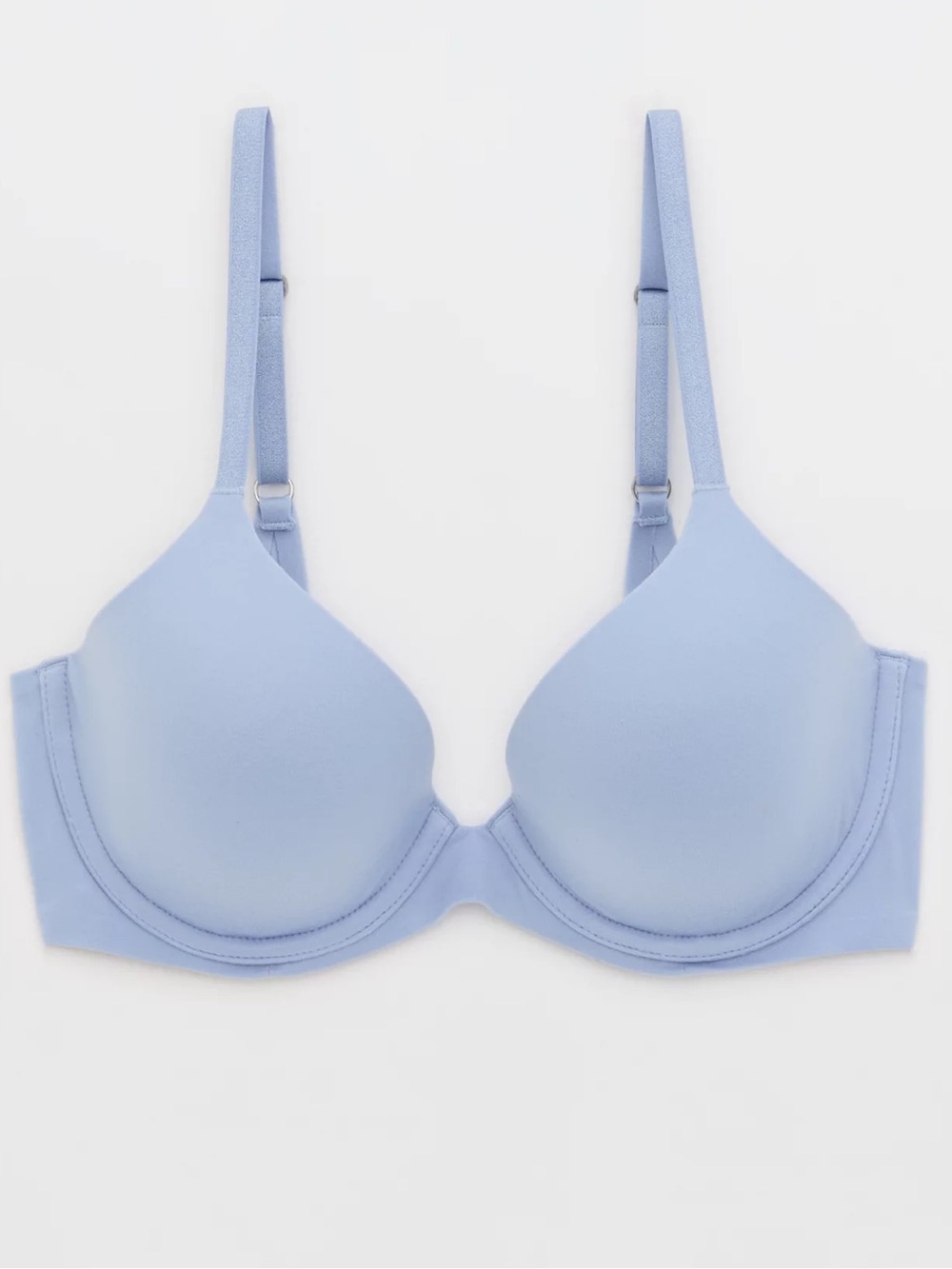 aerie Light Blue Periwinkle  Smooth Padded T-Shirt Bra Sunnie 36C